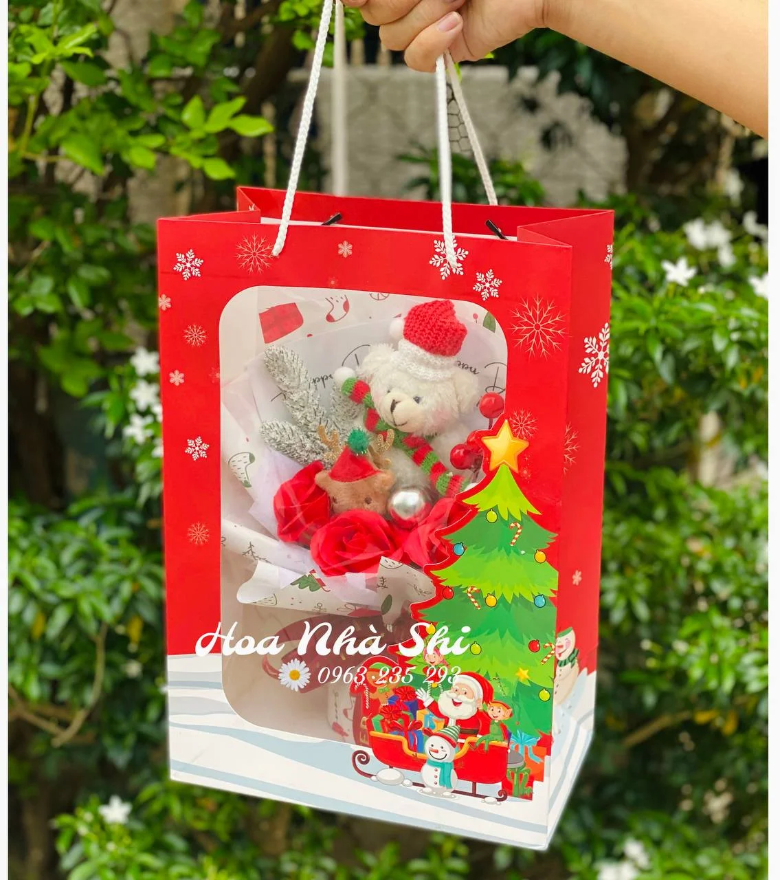 Bó Hoa Gấu Bông Noel - 014
