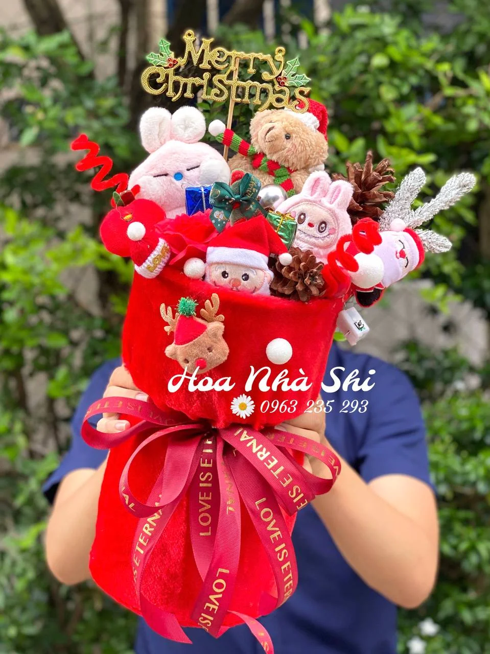 Bó Hoa Gấu Bông Noel - 018 — ảnh minh họa