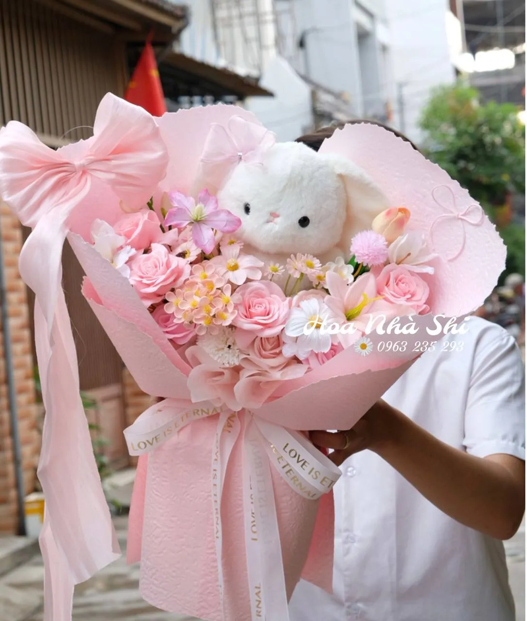 Bó Hoa Sáp Thơm Mix Gấu - 105 — chi tiết thiết kế
