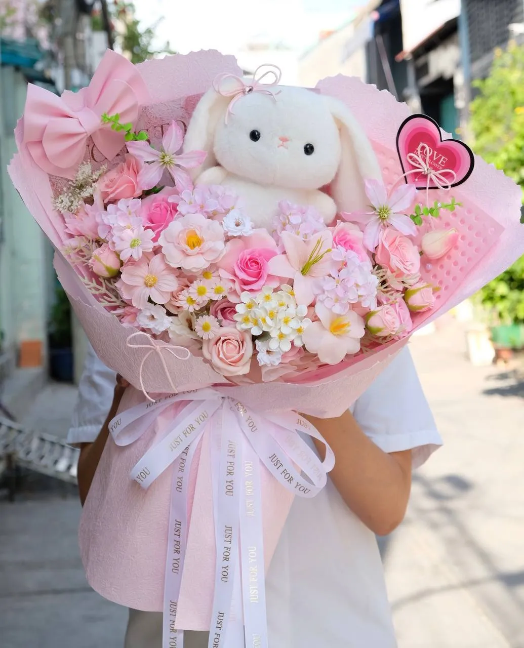 Bó Hoa Sáp Thơm Mix Gấu Bông - 107 — chi tiết thiết kế